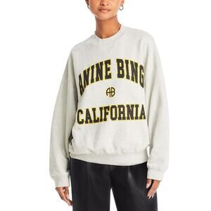 Anine Bing 'Jaci' Grey Cotton Logo Sweatshirt Size XS